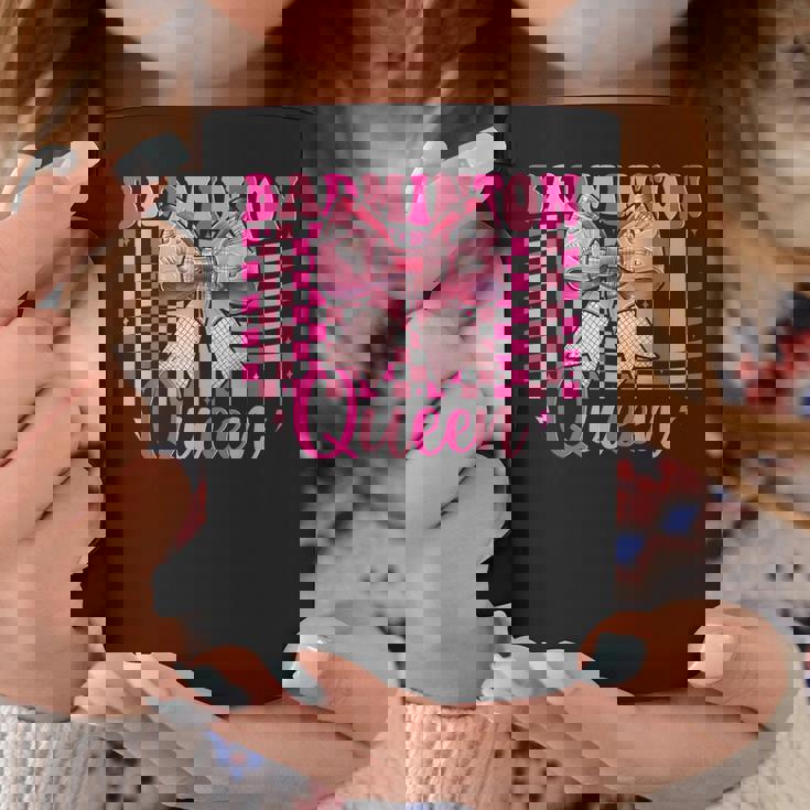 バドミントン クイーン プレイヤー 女の子 ママ 母の日 コケット リボン コーヒーマグ 面白い贈り物