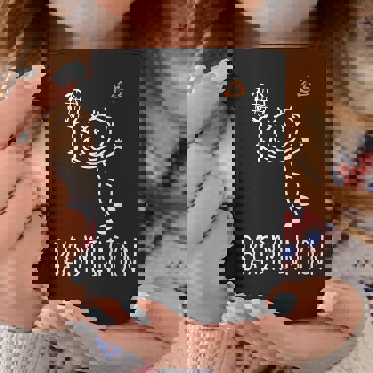 バドミントンプレーヤー バドミントンラケット シャトルコック バーディースポーツ コーヒーマグ 面白い贈り物