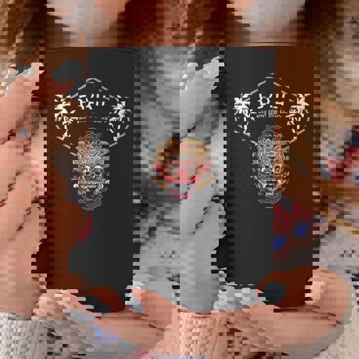 バリ島 バロンマスク 寺 ヤシの木 インドネシア 島 ウブド ギフト ジャワ島 ヌサ ペニダ お土産 サーフ ビーチ コーヒーマグ 面白い贈り物