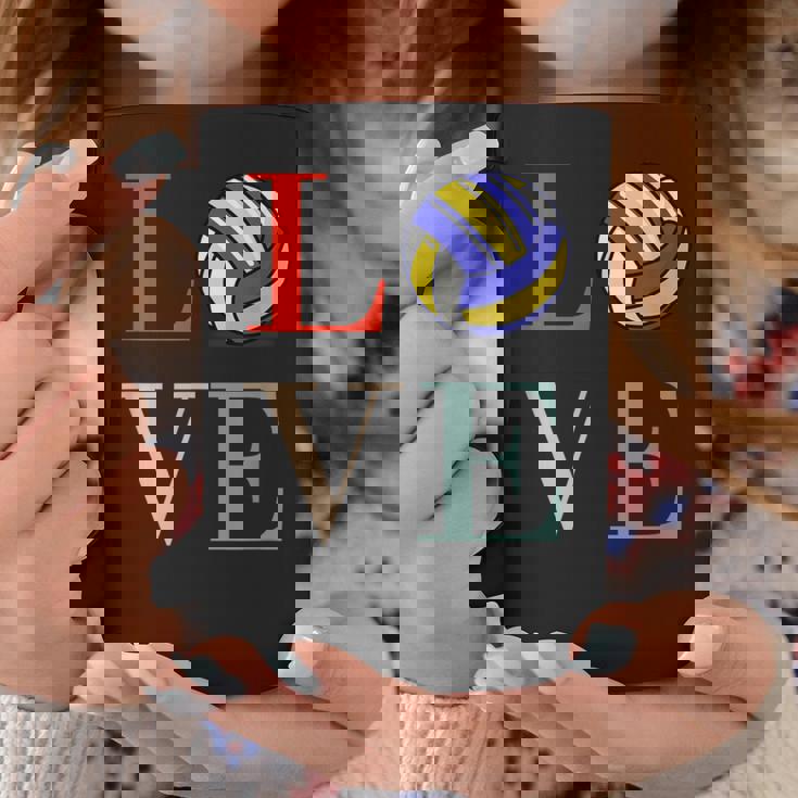 バレーボール 面白い バレー部 おもしろ 文字入り 服 おもしろグッズ 文字 ネタ メンズ Love 部活 コーヒーマグ 面白い贈り物