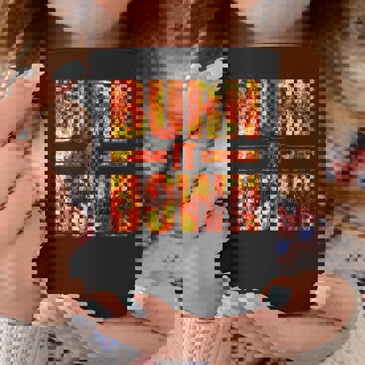 バーン・イット・ダウン・ファイヤー・フレイムズ コーヒーマグ 面白い贈り物