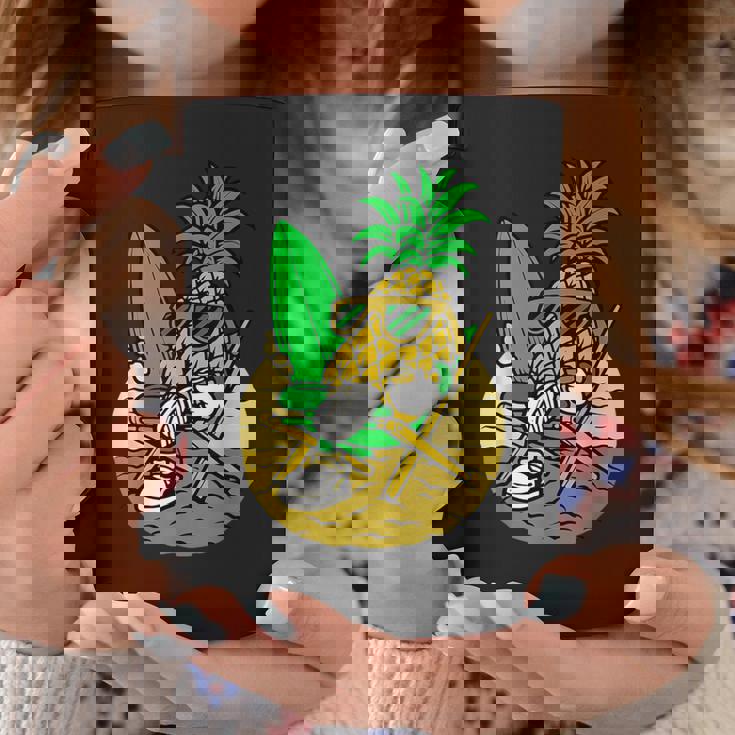 パイナップル サーファー サングラス ハワイ ハワイアン アロハ メンズ レディース コーヒーマグ 面白い贈り物