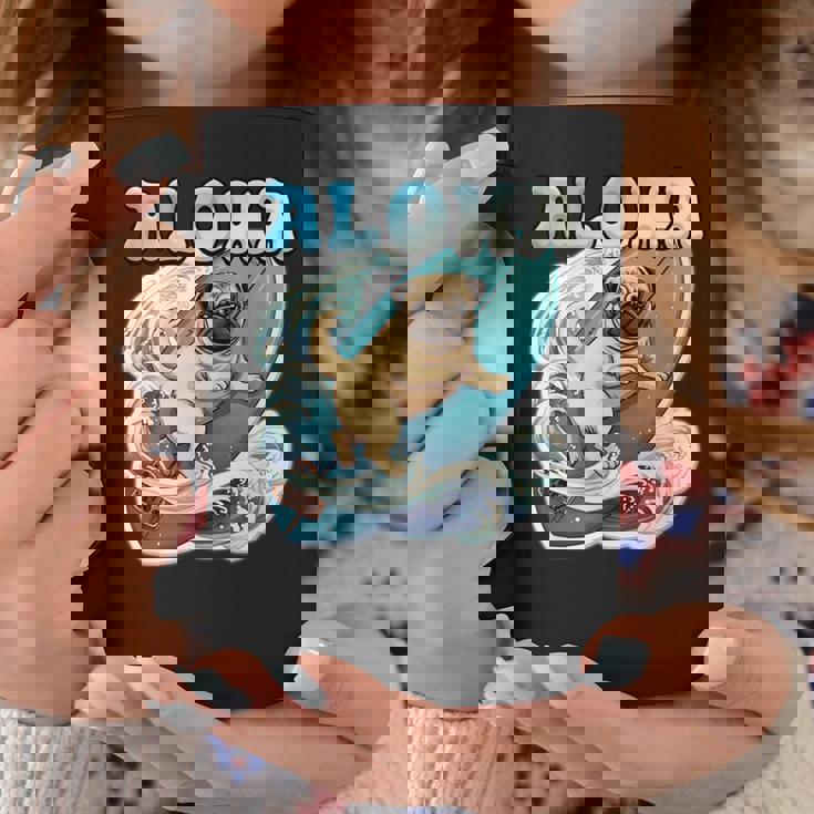 パグサーフィン アロハ サーフボード&ウェーブ コーヒーマグ 面白い贈り物