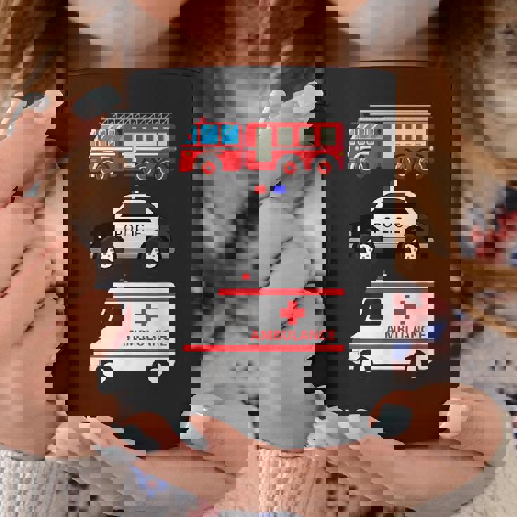 パトカー 消防車 救急車 ファーストレスポンダーデザイン コーヒーマグ 面白い贈り物