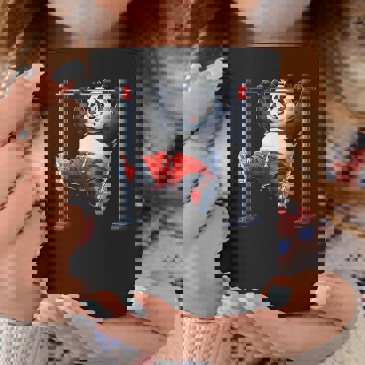 パンダ 懸垂 トレーナー ジム フィットネス ワークアウト トレーニング コーヒーマグ 面白い贈り物