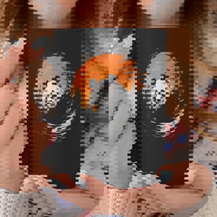 パンダ 森 ポートレート 動物好き 自然 グラフィック パンダ コーヒーマグ 面白い贈り物