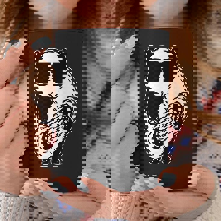 パンダとチューバ楽器チューブ コーヒーマグ 面白い贈り物