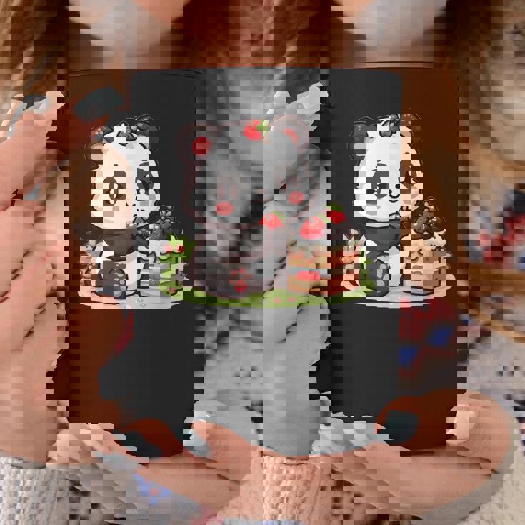 パンダを食べるストロベリーケーキ コーヒーマグ 面白い贈り物