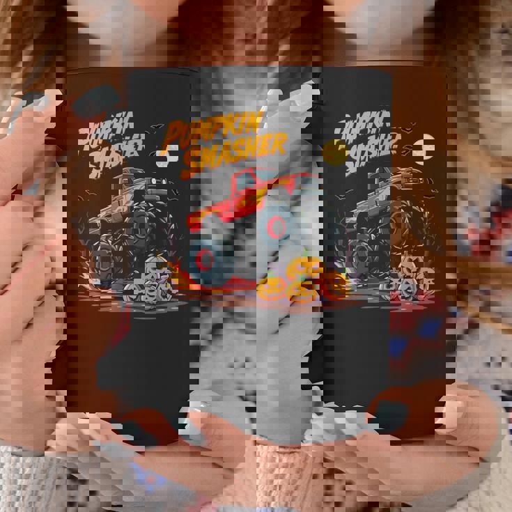 パンプキンスマッシャー モンスタートラック ハロウィン ジャック・オー・ランタン コーヒーマグ 面白い贈り物