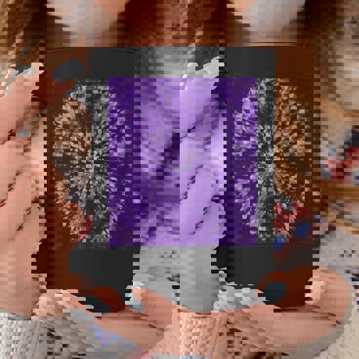 パープルバティックタイダイ ボヘミアンパターン コーヒーマグ 面白い贈り物