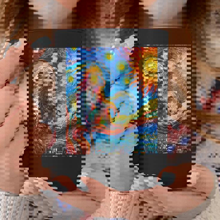 ヒヒ猿 星月夜 絵画 コーヒーマグ 面白い贈り物