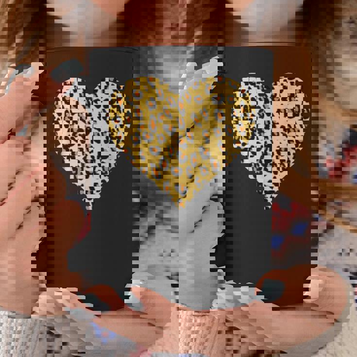 ヒョウ柄ハートデザイン ヒョウ柄 コーヒーマグ 面白い贈り物