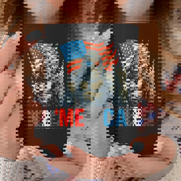 ビッグフット メリカ ロック アメリカ国旗 愛国的 7月4日 コーヒーマグ 面白い贈り物