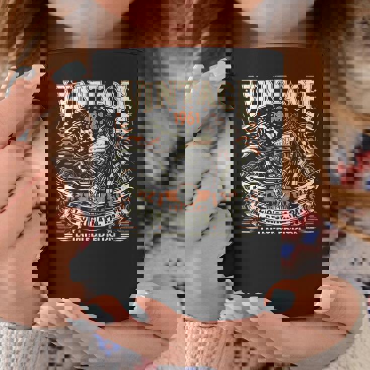 ビンテージ 1961 1961年生まれ 63歳の誕生日 バイクバイカー コーヒーマグ 面白い贈り物