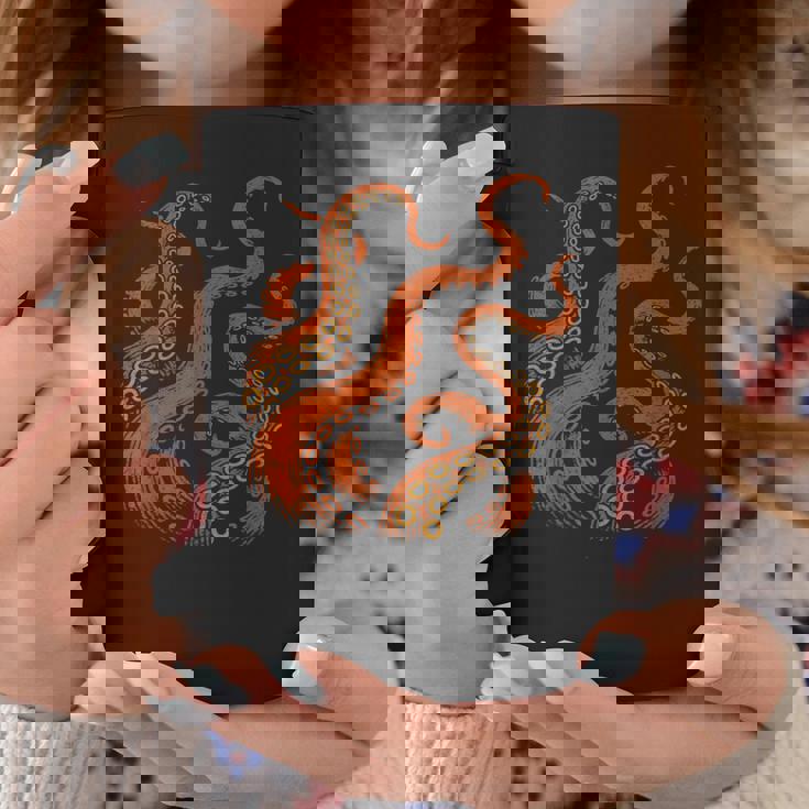 ビンテージ海モンスターtシャツ ディープオーシャンアートグラフィックtシャツ コーヒーマグ 面白い贈り物