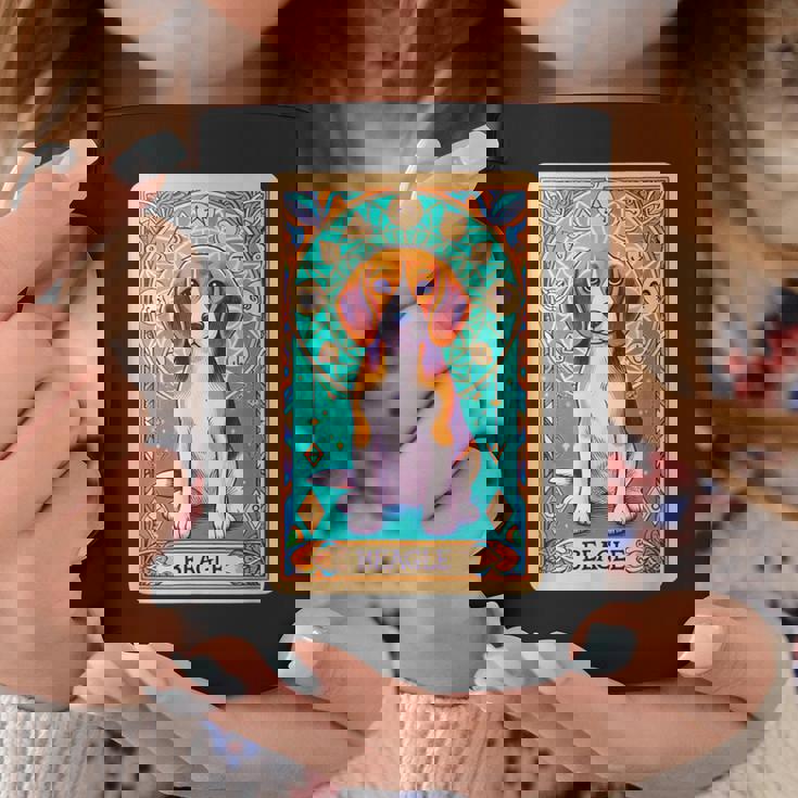 ビーグル 面白いtシャツ 犬 タロット カード かわいい メンズ 子供 おもしろ 服 グッズ ネタ コーヒーマグ 面白い贈り物