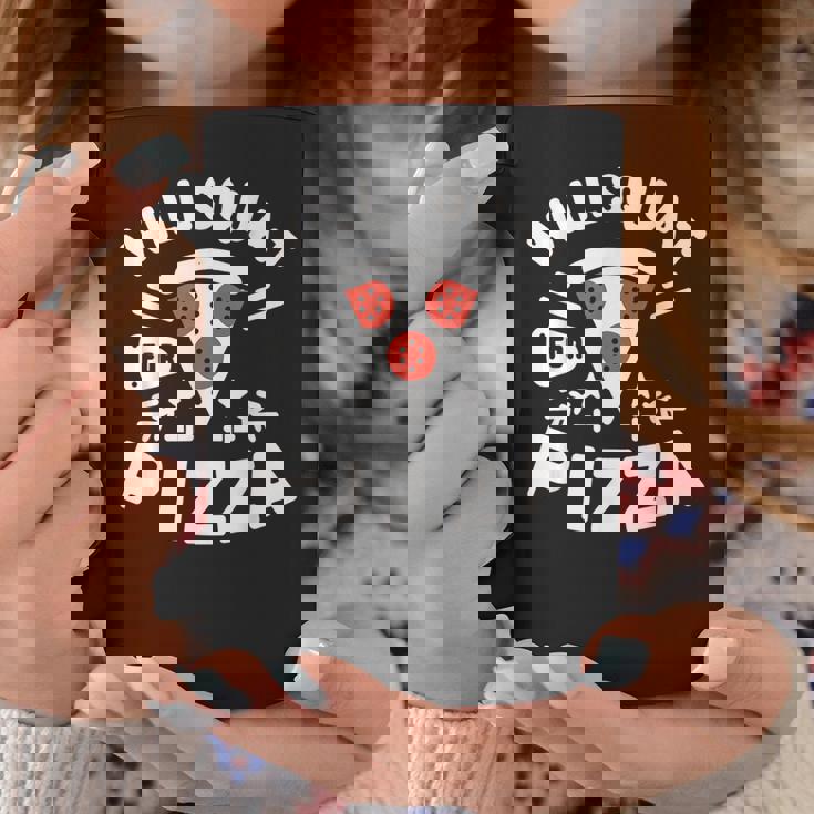 ピザのためにしゃがむ Willquat For Pizza コーヒーマグ 面白い贈り物