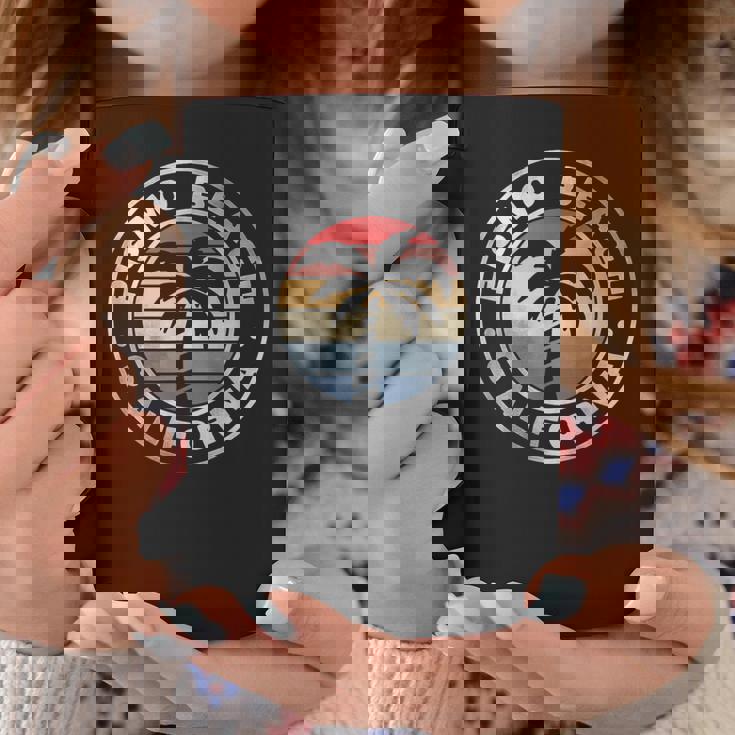 ピズモビーチ カリフォルニア サンセット ヤシの木 ビーチ レトロ コーヒーマグ 面白い贈り物