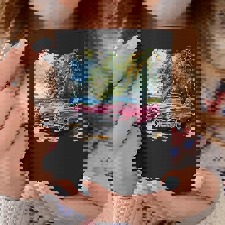 ピンク キャデラック ルックイン ビンテージビークル コーヒーマグ 面白い贈り物