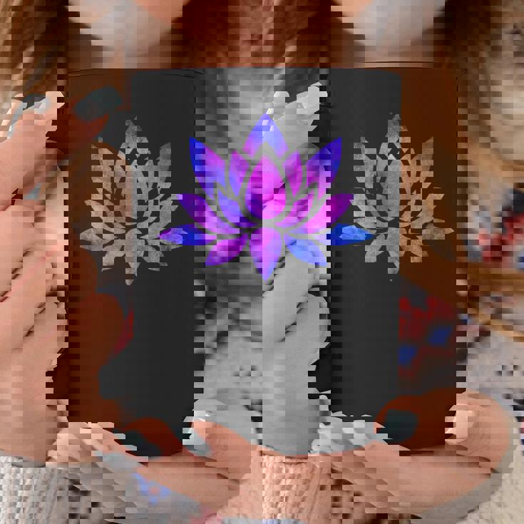 ピンクと紫の蓮の花 コーヒーマグ 面白い贈り物