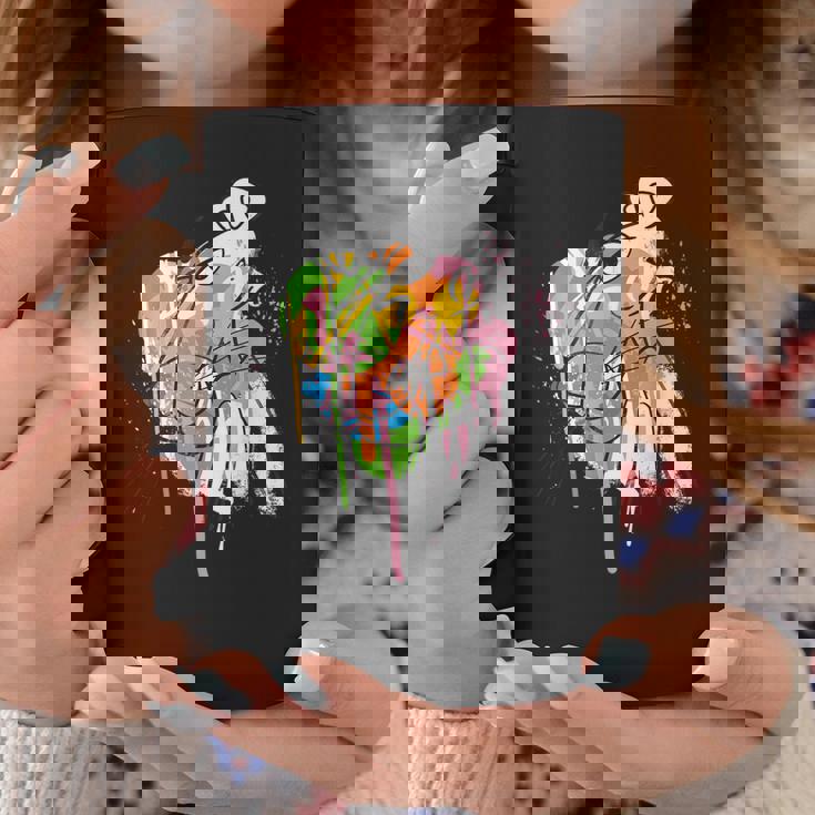 ピンクパンサー グラフィティ ブラック ラインアート コーヒーマグ 面白い贈り物