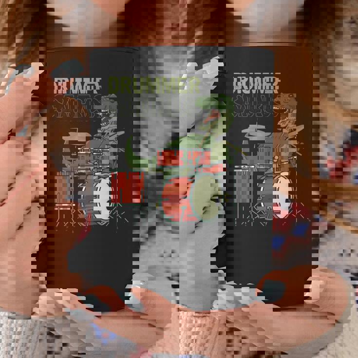 ファニー ドラマーサウルスレックス 恐竜ドラマー ギフト 恐竜ドラム コーヒーマグ 面白い贈り物