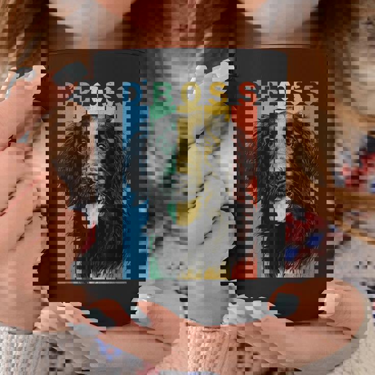 ファニーフラットコーテッドレトリバーボスママダッドドッグラバー コーヒーマグ 面白い贈り物