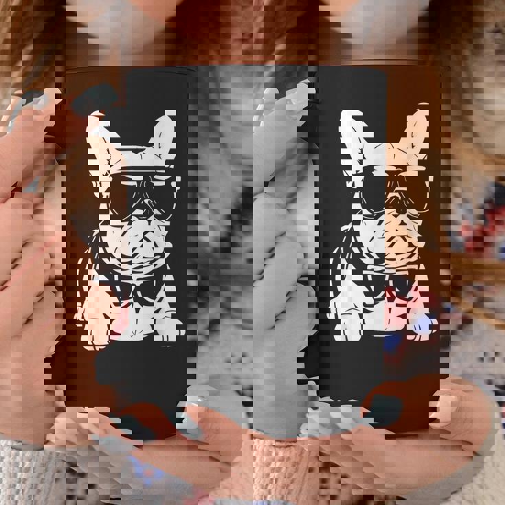 ファニーフレンチブルドッグ サングラス付き フレンチブルドッグ コーヒーマグ 面白い贈り物