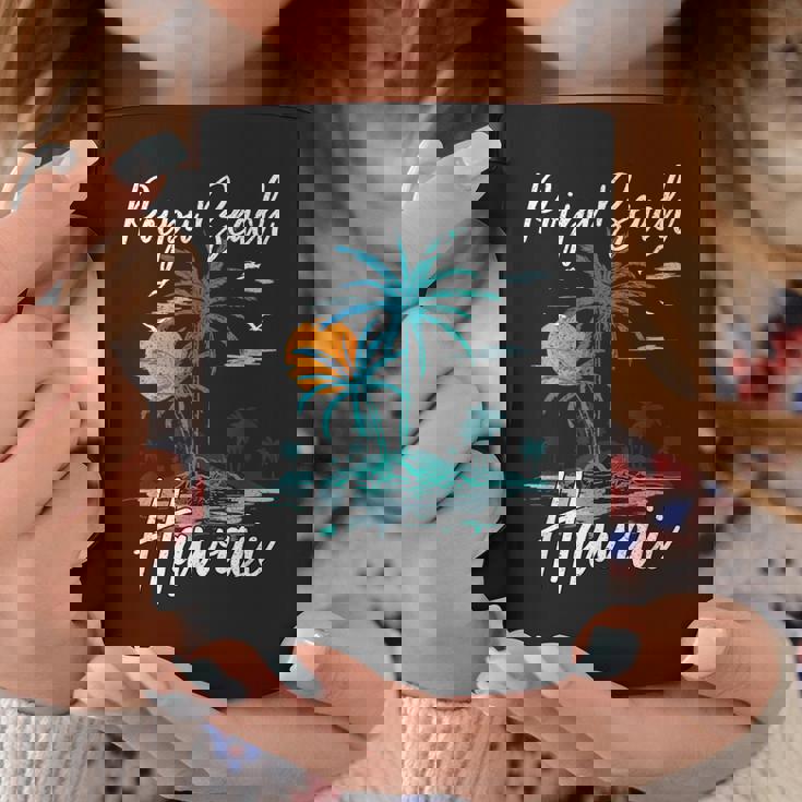 ファミリーバケーション レトロ サンセット ハワイ ポイプー ビーチ コーヒーマグ 面白い贈り物