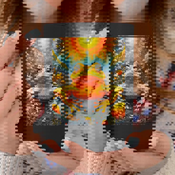 ファンタジー キュート イエロー カエルの太陽 コーヒーマグ 面白い贈り物