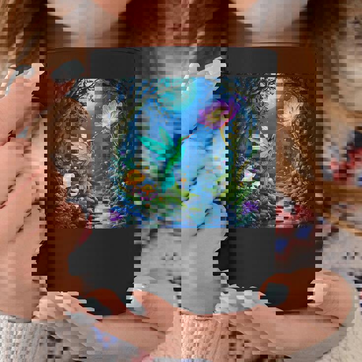 ファンタジー グリーン 鳥 花 コーヒーマグ 面白い贈り物