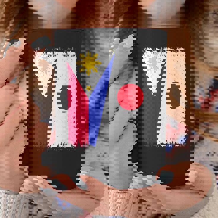 フィリピン 日本 ハーフフラッグ ウェア フィリピン ジャパニーズルーツ コーヒーマグ 面白い贈り物