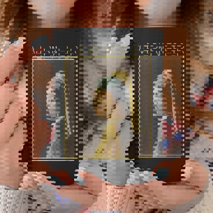 フェルメール 真珠の耳飾りの少女 面白いtシャツ 絵画 アート メンズ 面白い 服 美術 グッズ 油彩画 コーヒーマグ 面白い贈り物