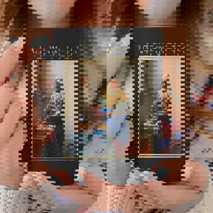 フェルメール 面白いtシャツ アート 牛乳を注ぐ女 絵画 メンズ レディース 面白い 服 美術 油彩画 コーヒーマグ 面白い贈り物