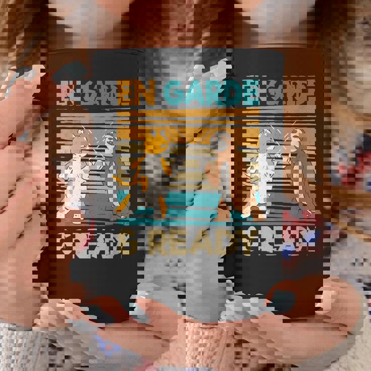 フェンシング猫ナマケモノファニーフェンサー コーヒーマグ 面白い贈り物