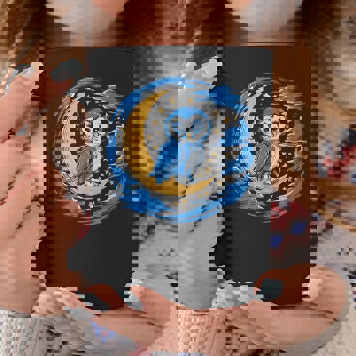 フクロウ 月 夜 星 コーヒーマグ 面白い贈り物