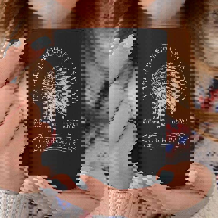 フラットヘッド トライブ ネイティブアメリカン インディアン プライド リスペクト ダーク コーヒーマグ 面白い贈り物