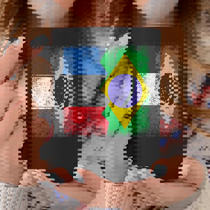 フランス ブラジルの旗 コーヒーマグ 面白い贈り物