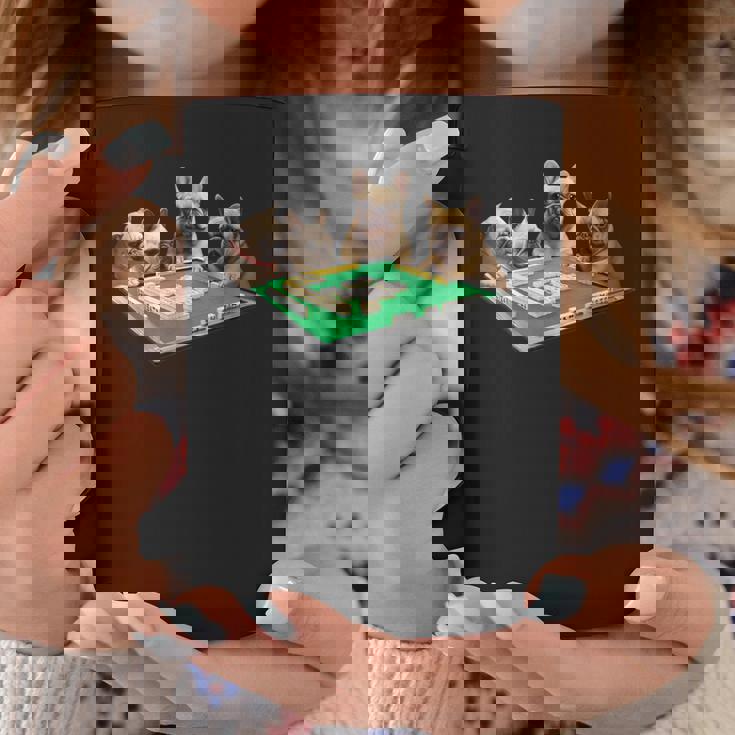 フレンチブルドッグ 犬 麻雀 面白いtシャツ メンズ おもしろ 面白い 服 おもしろグッズ ネタ 雀士 コーヒーマグ 面白い贈り物