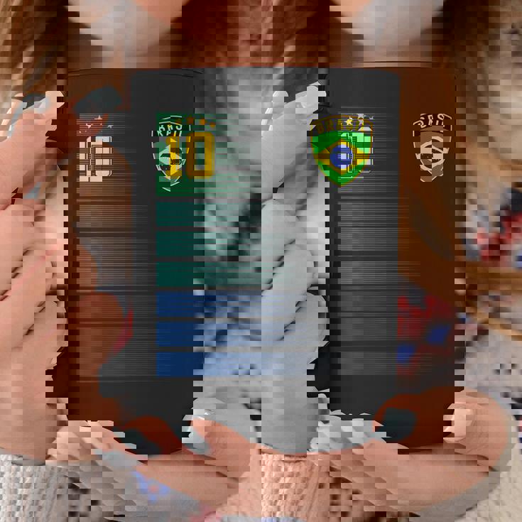 ブラジル サッカーファン ジャージ ブラジル国旗 フットボール愛好家 コーヒーマグ 面白い贈り物