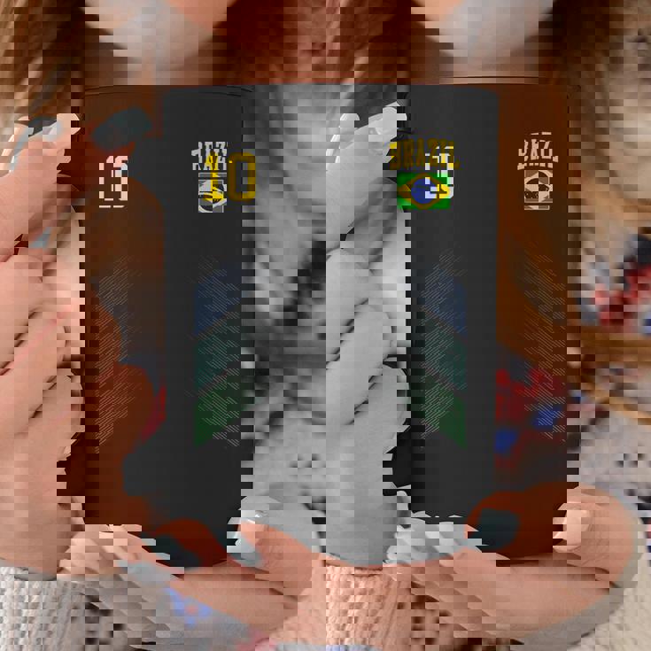 ブラジル サッカーファンジャージー ブラジル国旗 フットボール愛好家 コーヒーマグ 面白い贈り物