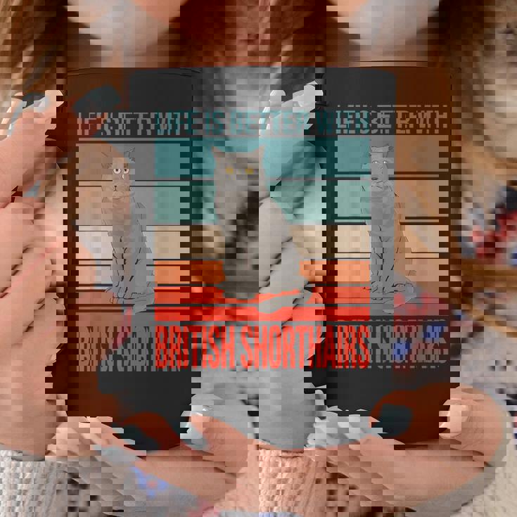 ブリティッシュショートヘア ライフ・イズ・ベター 子猫猫の飼い主 ブリティッシュショートヘア コーヒーマグ 面白い贈り物