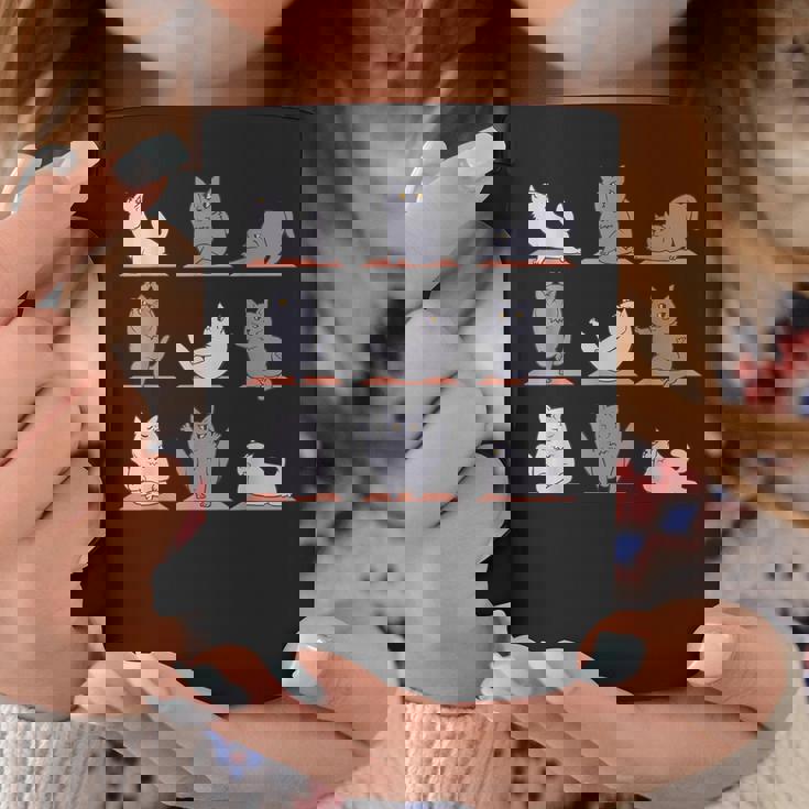 ブリティッシュショートヘアキャット ヨガ コーヒーマグ 面白い贈り物