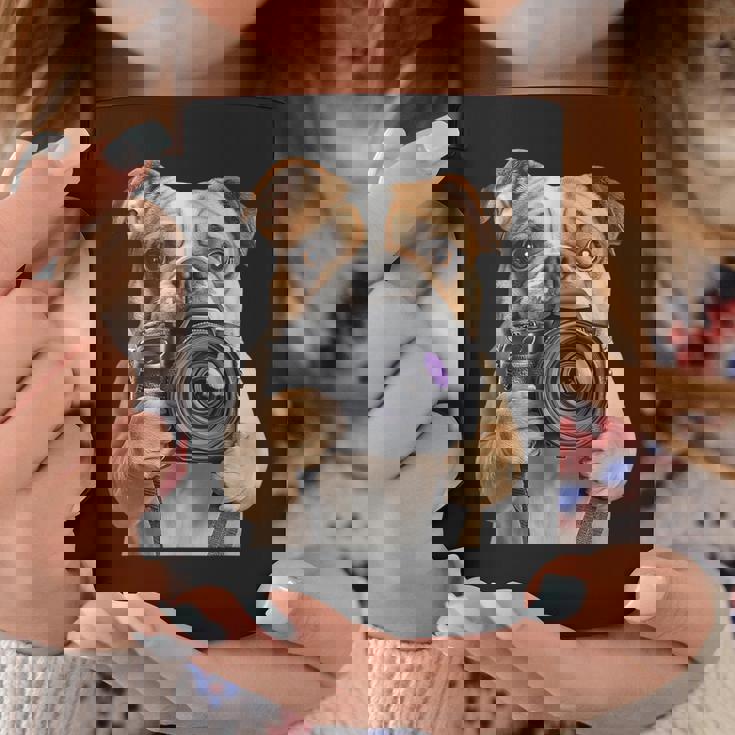 ブルドッグ 写真家 写真カメラ コーヒーマグ 面白い贈り物
