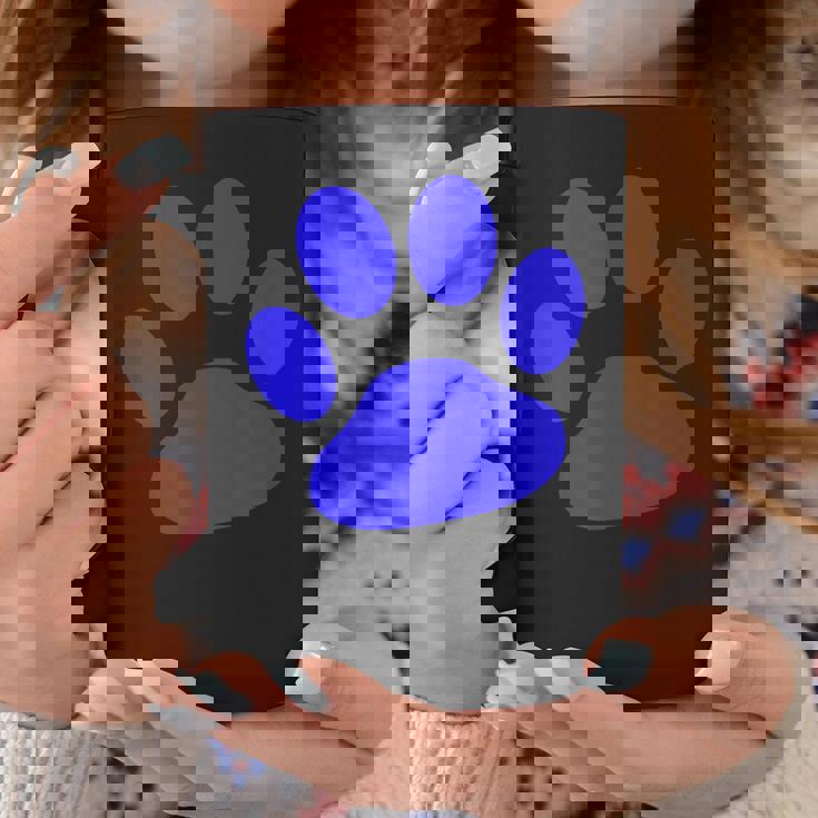 ブルー 肉球 プリントシャツ コーヒーマグ 面白い贈り物