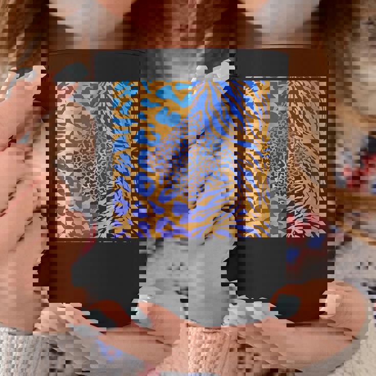 ブルースの直径のジャングルプリントゴールド。シマウマ、パンサー、チーター コーヒーマグ 面白い贈り物