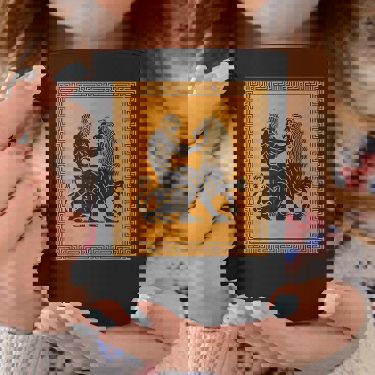 ヘラクレスライオン ギリシャ神話 古代神話 歴史アート コーヒーマグ 面白い贈り物