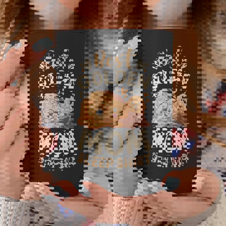 ベスト・ゴールデン・ママ、子犬とゴールデン・レトリーバー コーヒーマグ 面白い贈り物