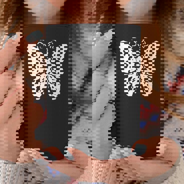 ベッキーバタフライ パーソナライズされたかわいい名前ワードアート コーヒーマグ 面白い贈り物