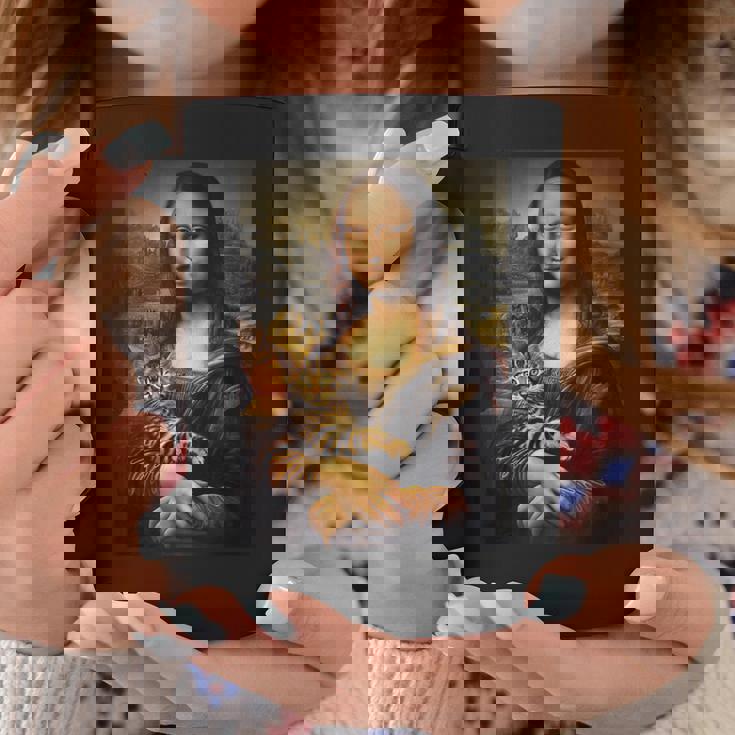 ベンガル猫 モナリザ 絵画 アート ママ お父さん コーヒーマグ 面白い贈り物